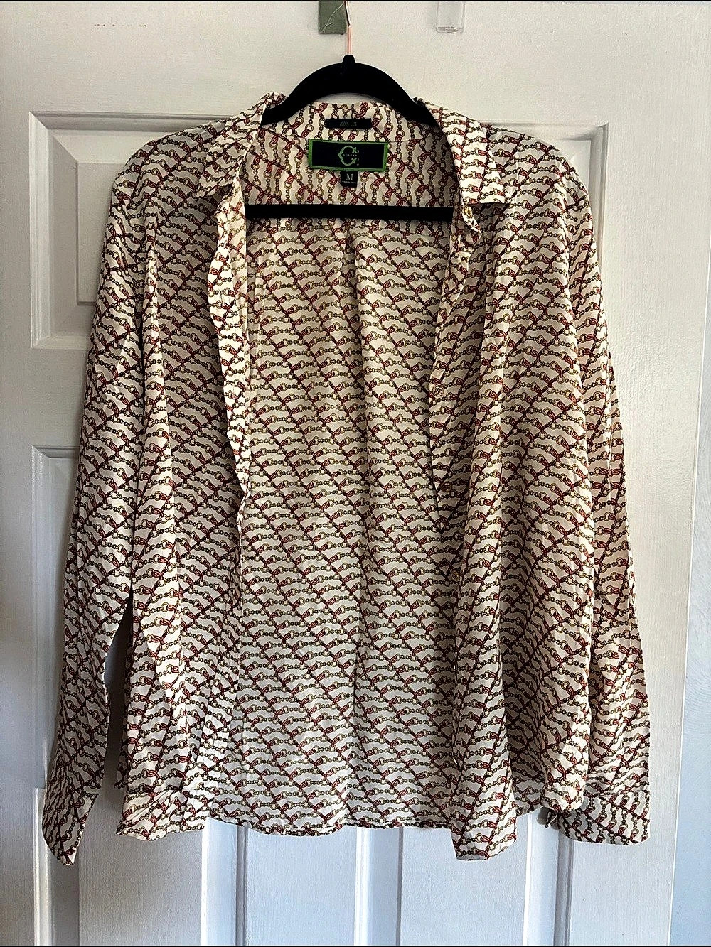 Wonder Silk Chain Print Blouse